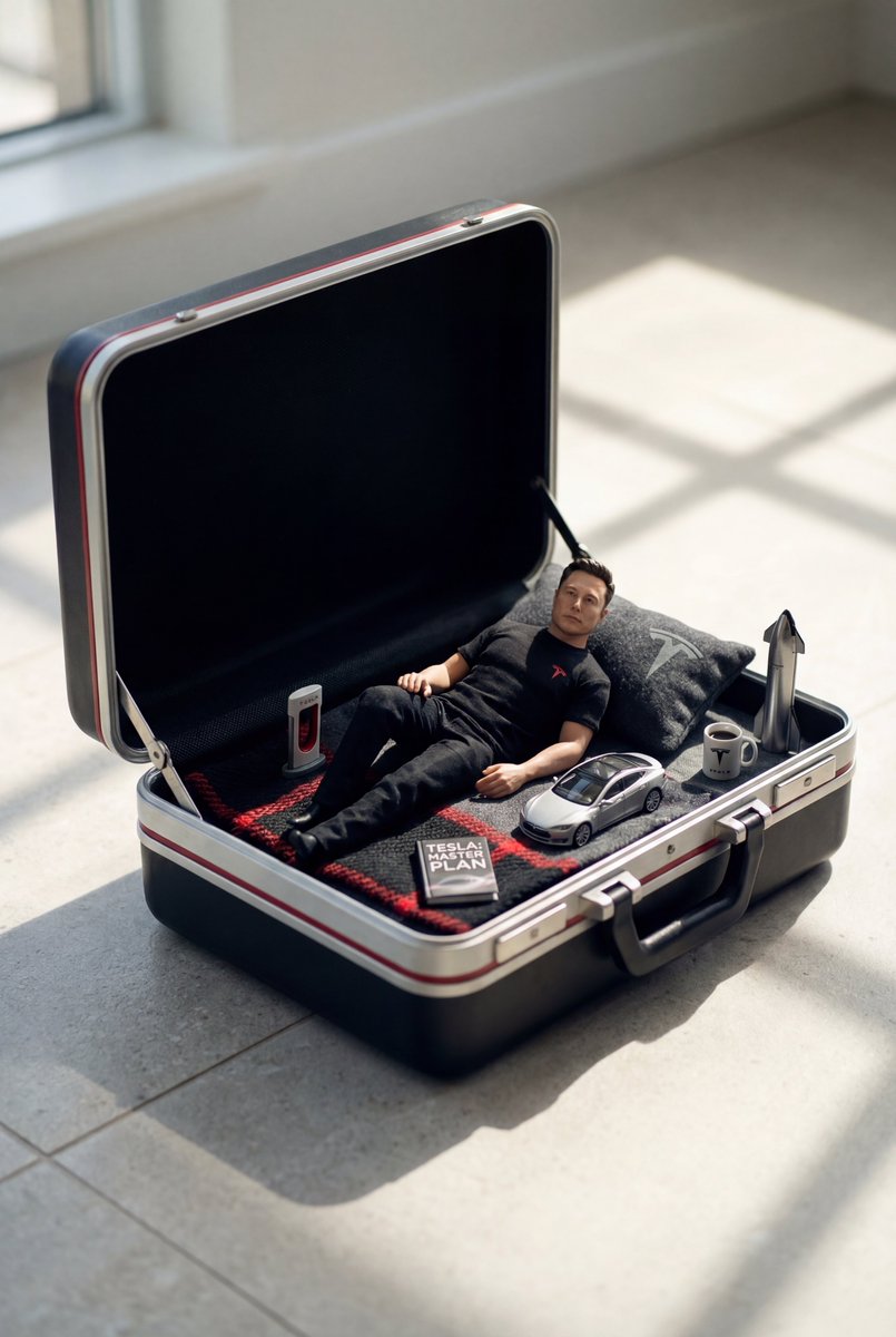 Miniature Person in Themed Suitcase Diorama - view 1