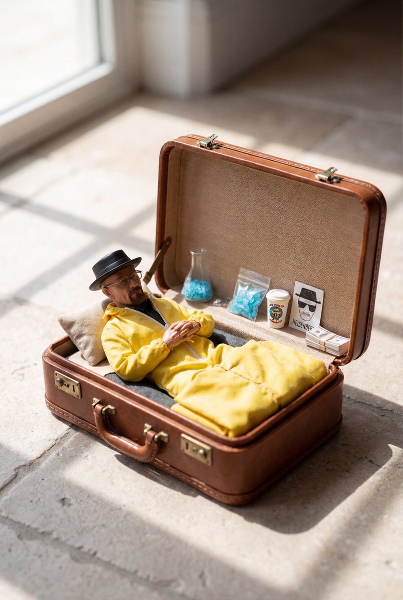 Miniature Person in Themed Suitcase Diorama thumbnail 2