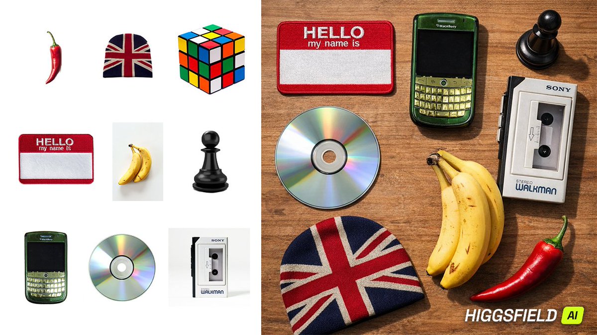Curated Flat Lay of Everyday Objects - view 1