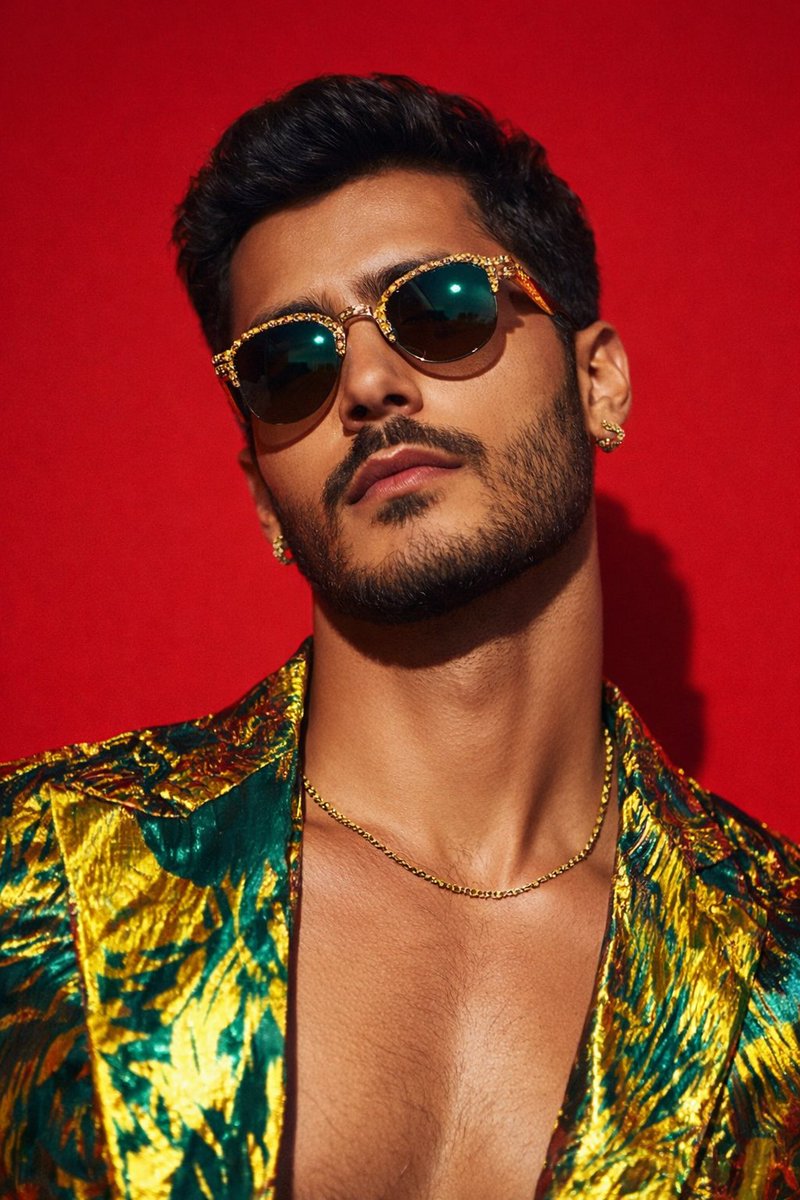 High-Fashion Luxury Portrait: South Asian Man - view 1