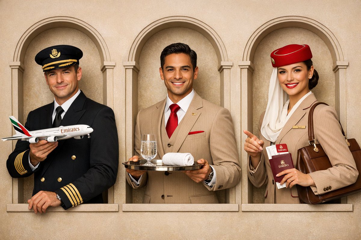 Luxury Brand Ad with Three Figures in Architectural Windows thumbnail 4