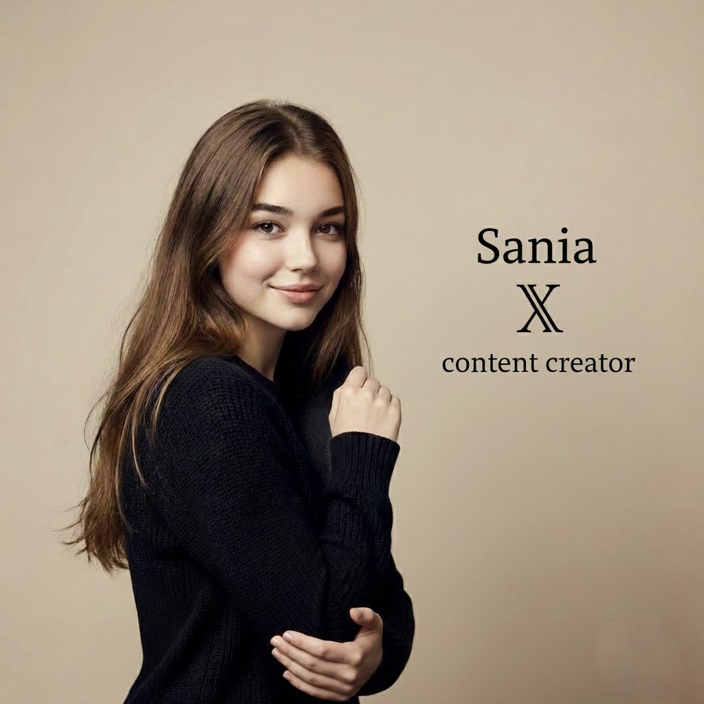 Professional Studio Portrait with Elegant Text Overlay - view 1