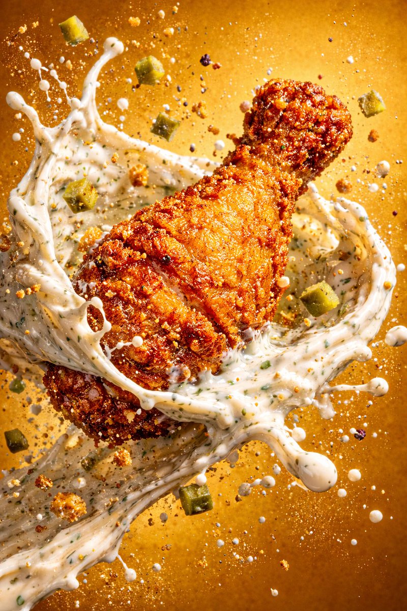 Epic Fantasy Food Scene with Colossal Fried Chicken thumbnail 2