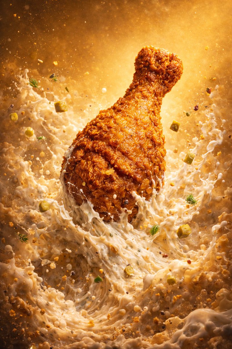Epic Fantasy Food Scene with Colossal Fried Chicken thumbnail 4