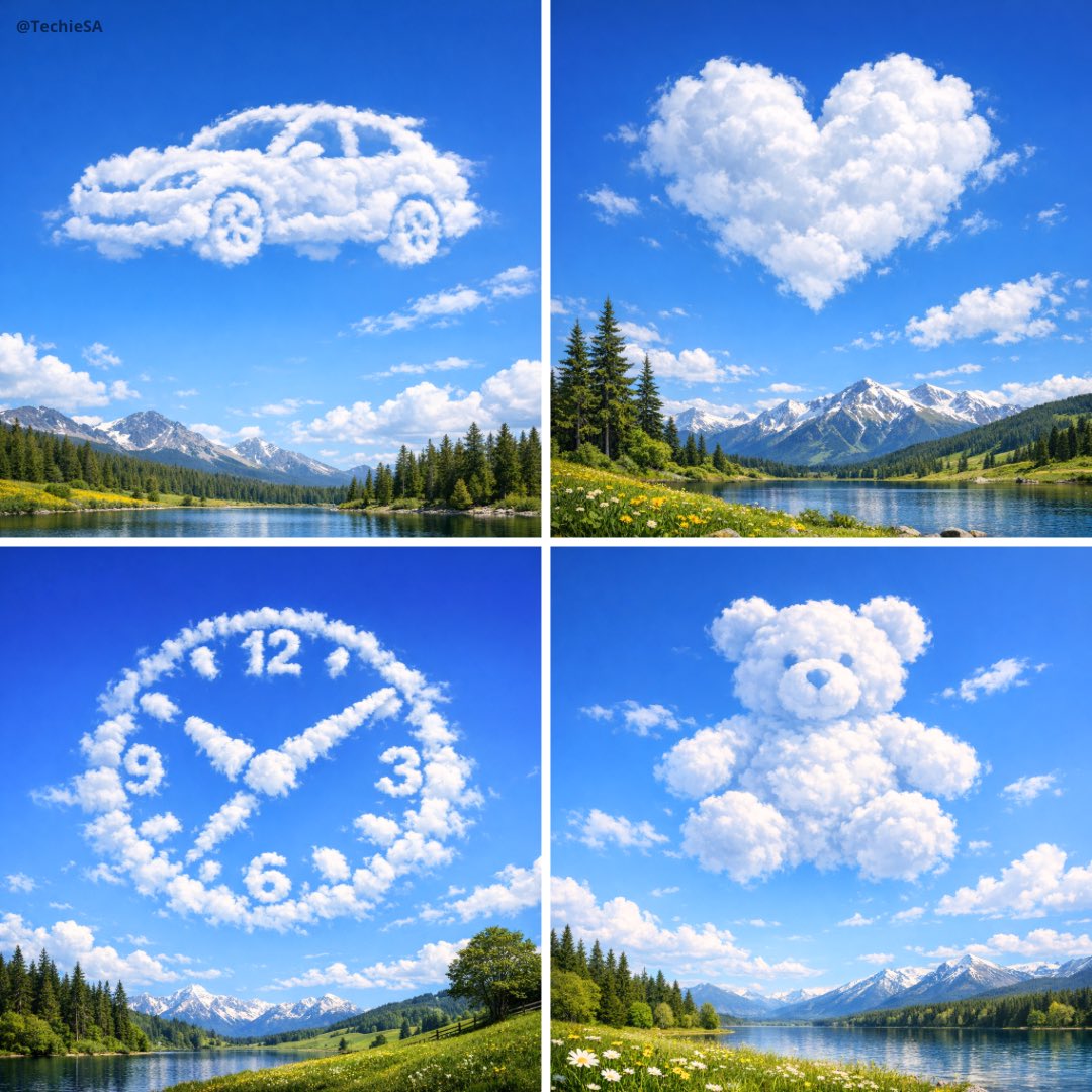 Ultra-Realistic Sky Scene with Cloud Silhouette - view 1