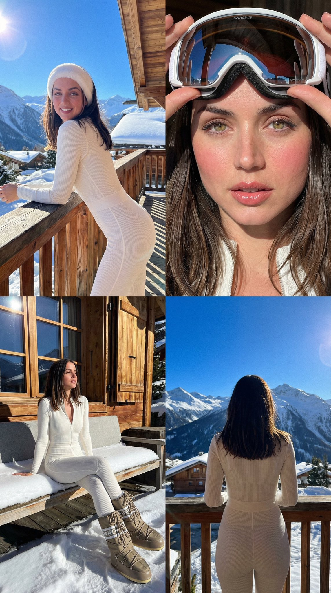 Luxury Ski Influencer Lifestyle Collage - view 1
