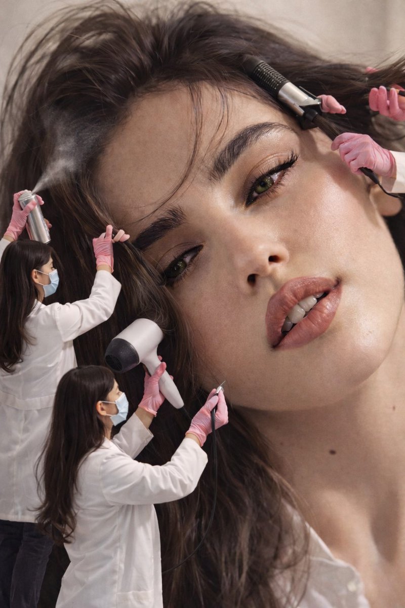 Surreal Beauty Editorial: Miniature Figures on Giant Face - view 1