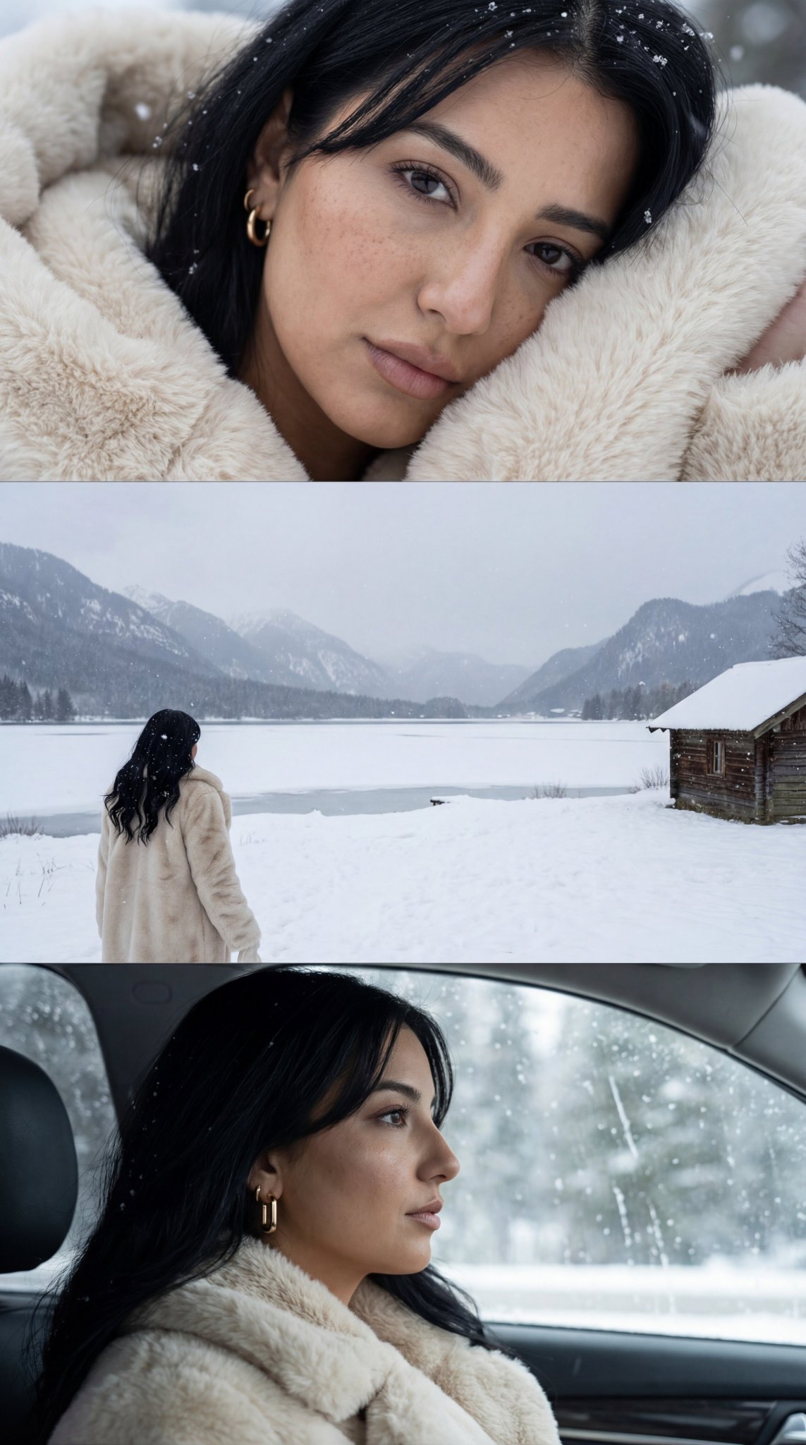 Photoreal Winter Cinematic Editorial Triptych - view 1