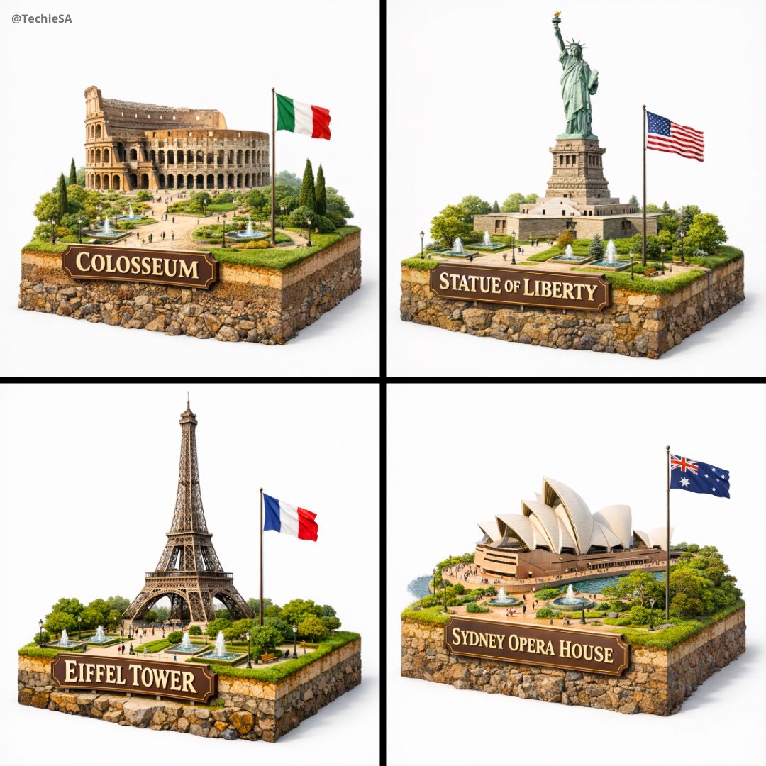 Hyper-realistic 3D Diorama Landmark Model - view 1