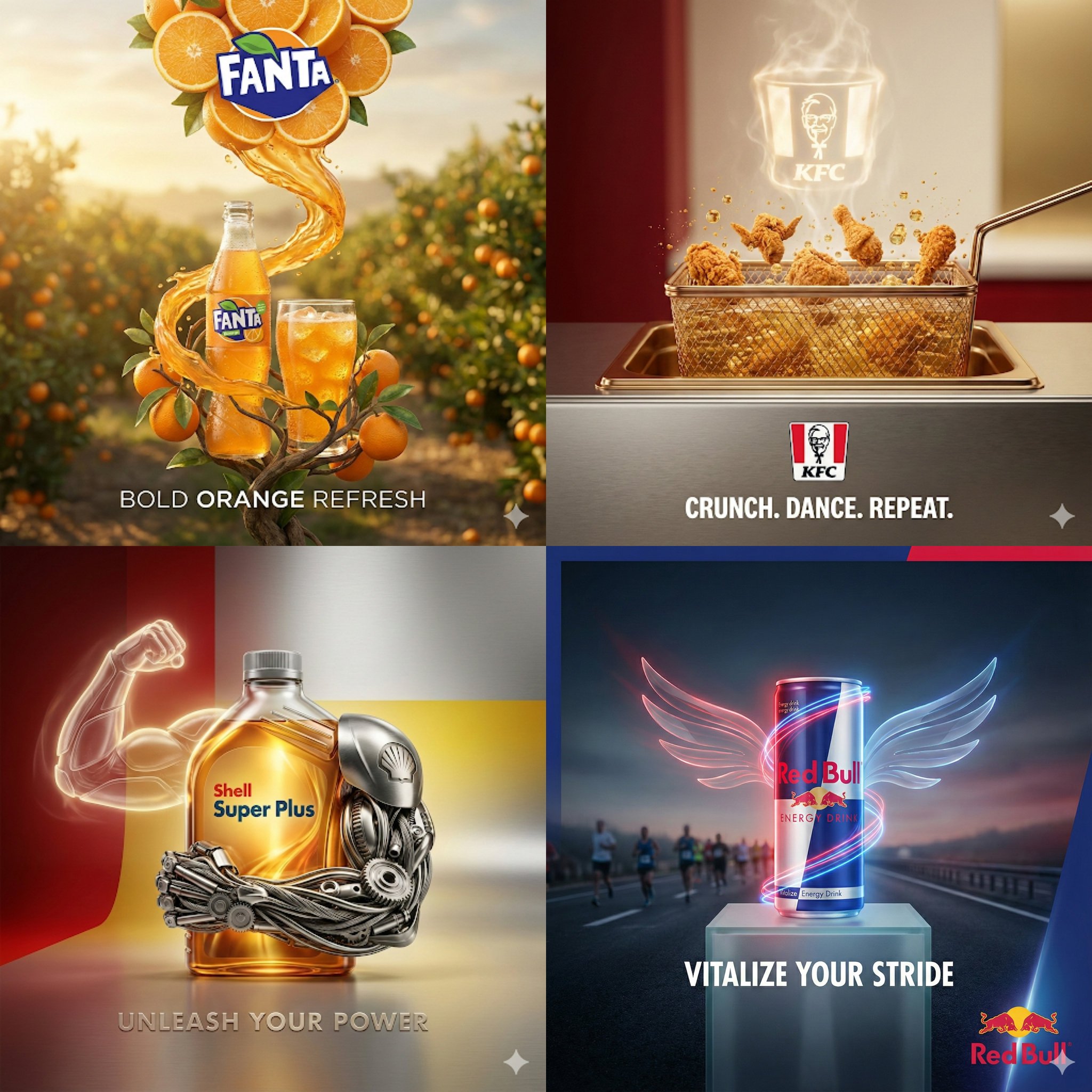 Realistic Surreal Product Advertisement with Slogan and Logo - view 1