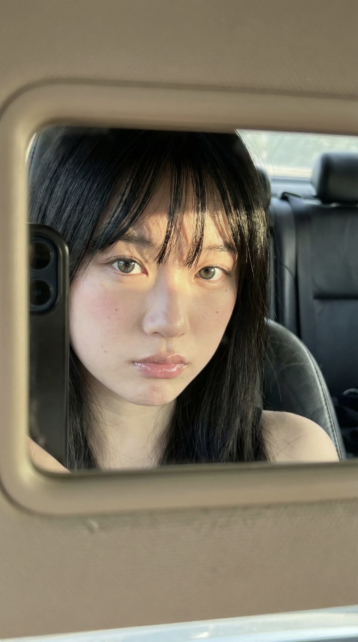 Golden Hour Car Mirror Portrait thumbnail 2