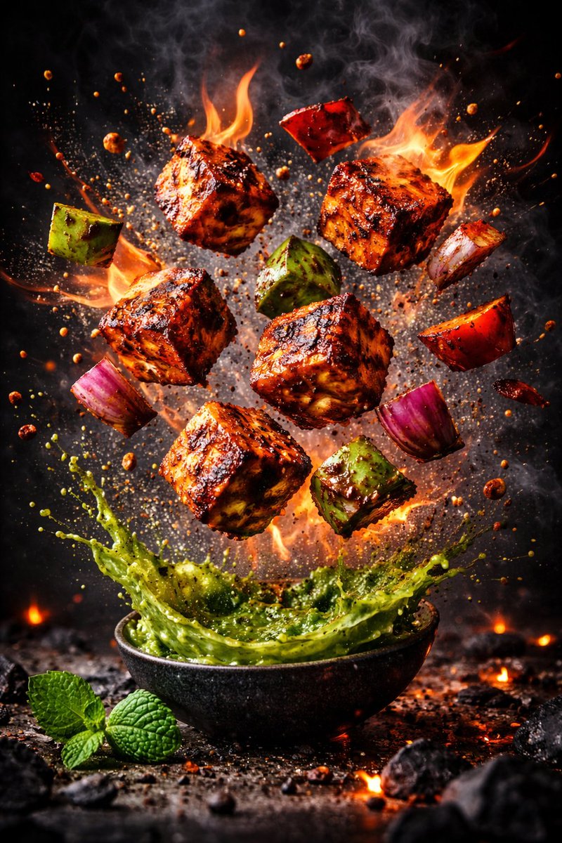 Hyper-realistic Cinematic Food Photography with Dynamic Splash - view 1