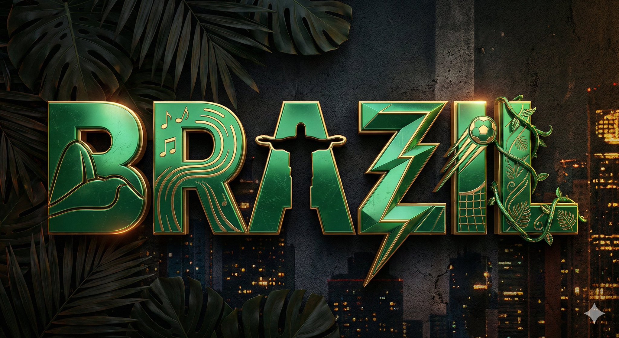 3D Metallic Typography with Cultural Elements thumbnail 2