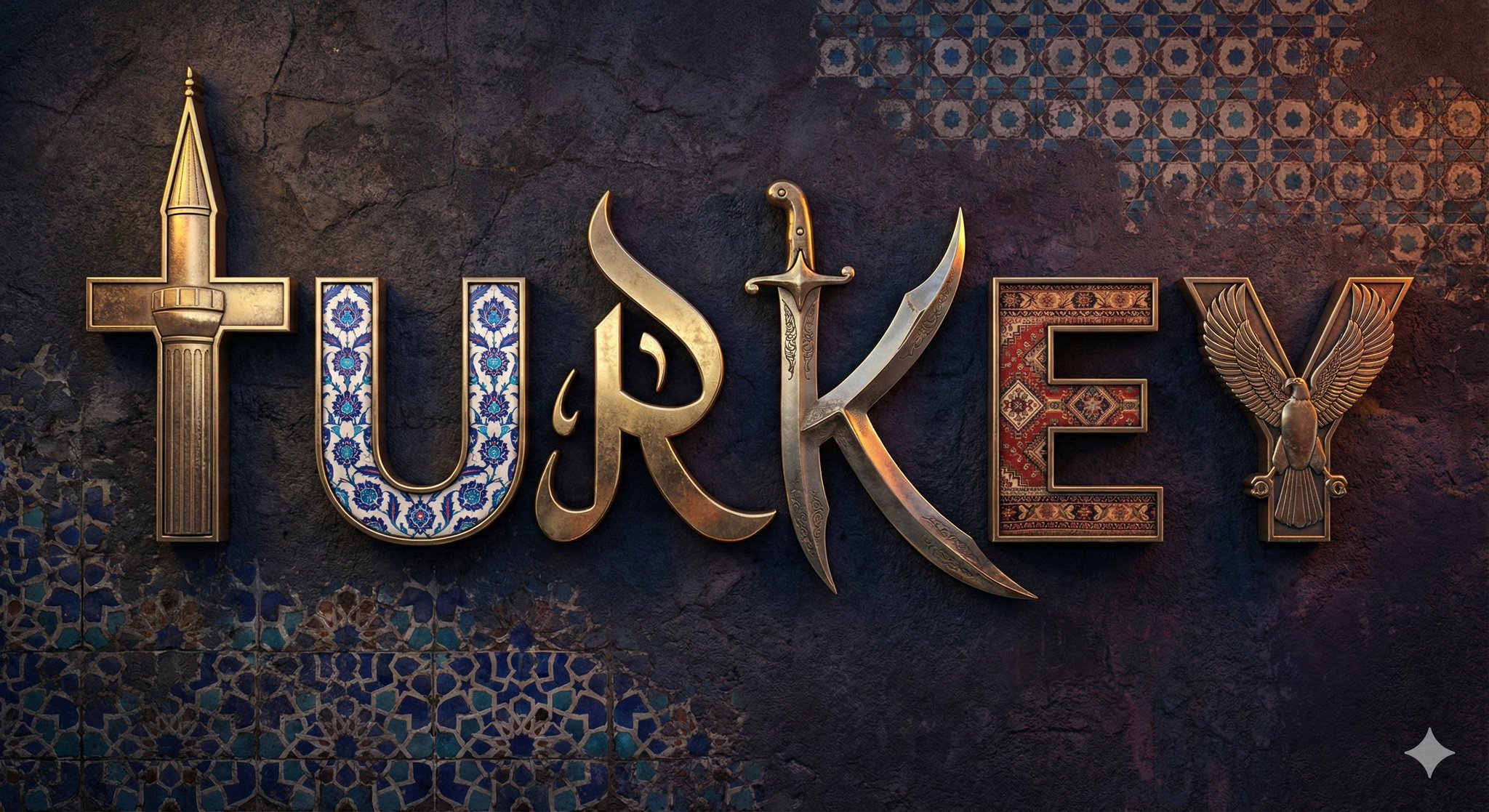 3D Metallic Typography with Cultural Elements thumbnail 3