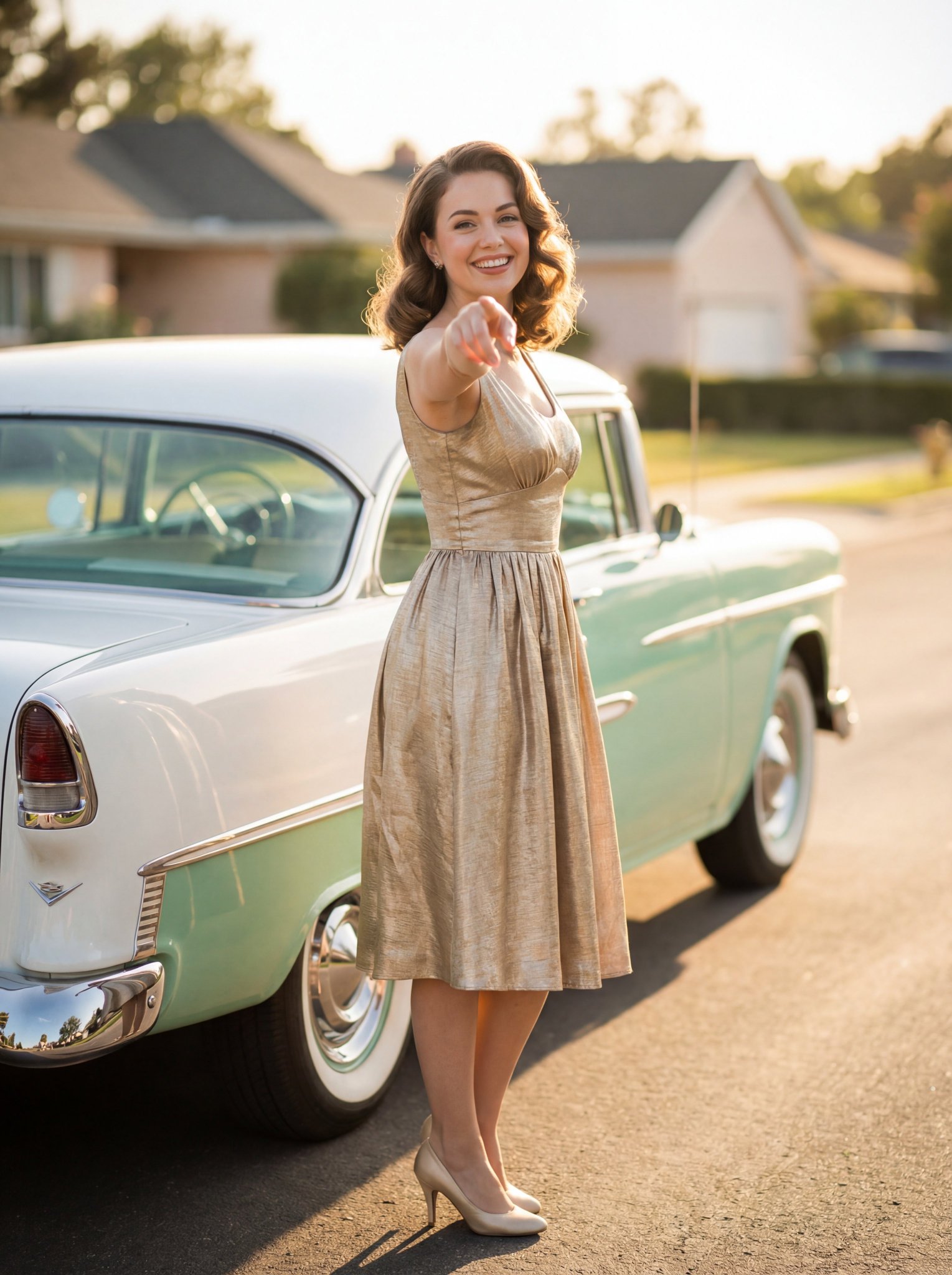 Joyful 1950s Golden Glamour Woman - view 1
