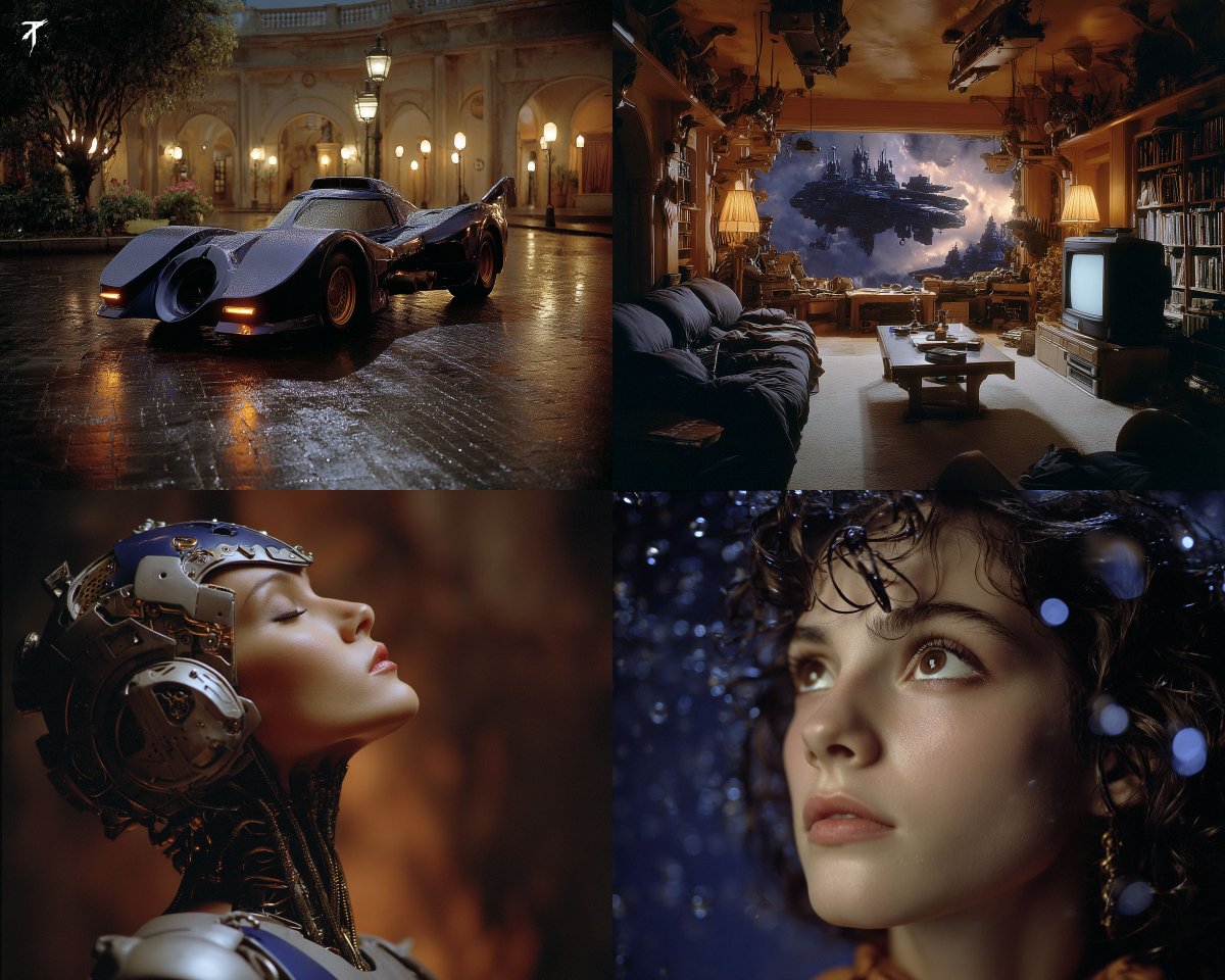Cinematic Sci-Fi Mood with Retro Tech and Human Faces - view 1