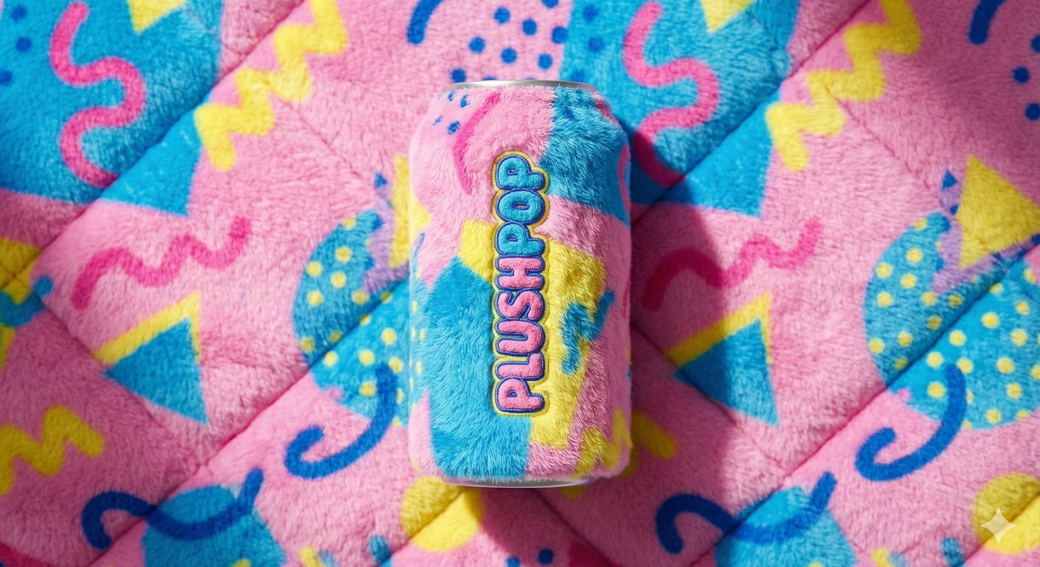 Plush Beverage Can, Pop Art Memphis Style Product thumbnail 4