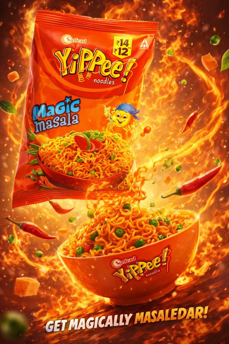 Cinematic Maggi Noodles Food Advertisement with Dynamic Effects - view 1