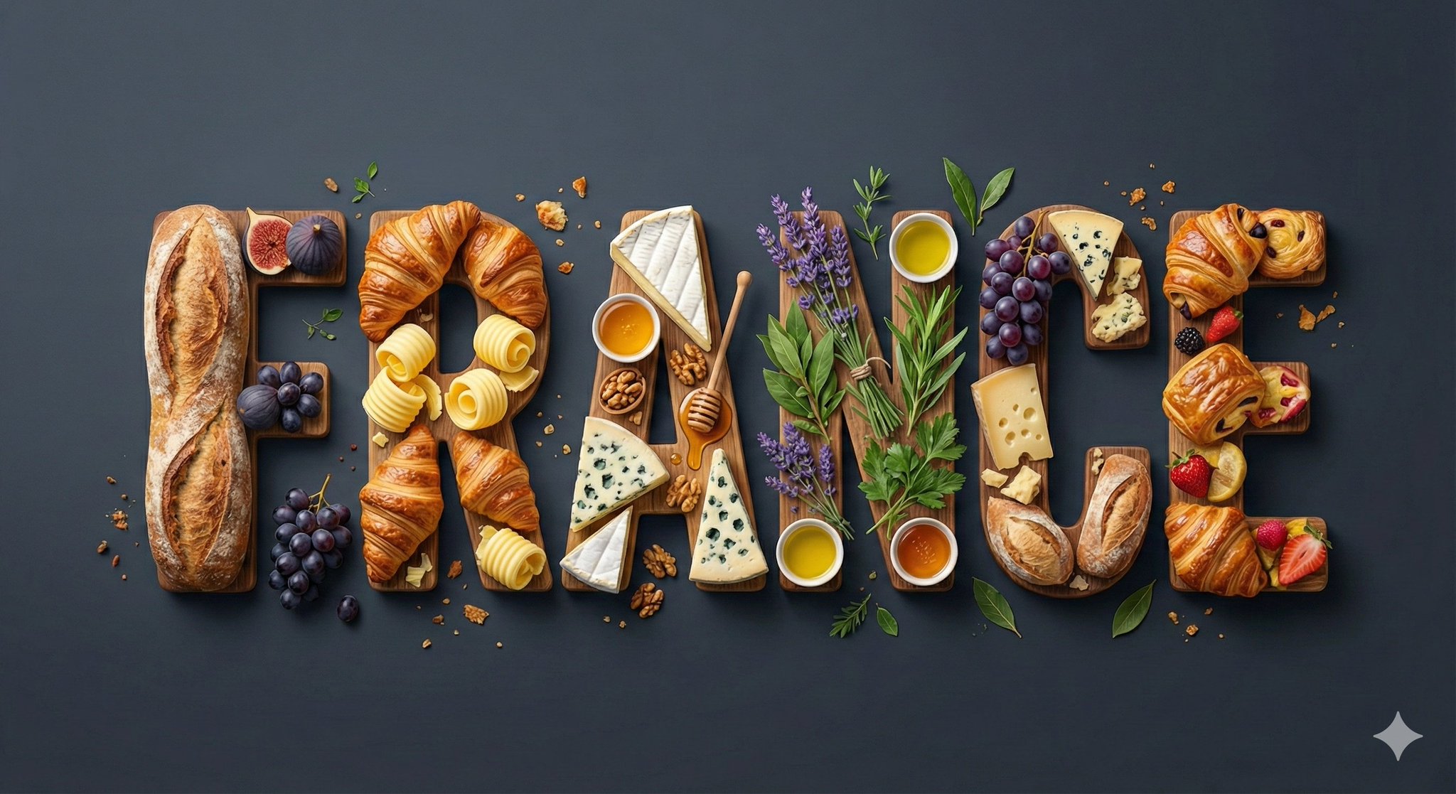 Food-filled Typographic Country Name Illustration thumbnail 3