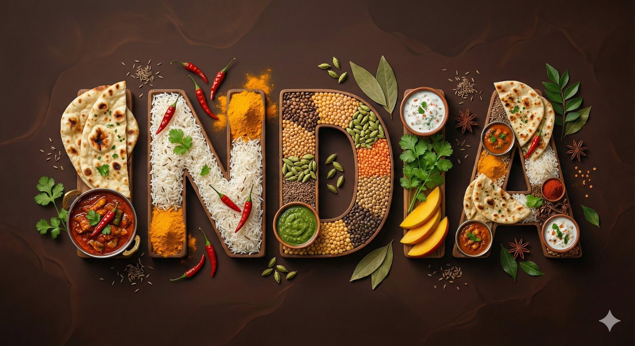 Food-filled Typographic Country Name Illustration thumbnail 4