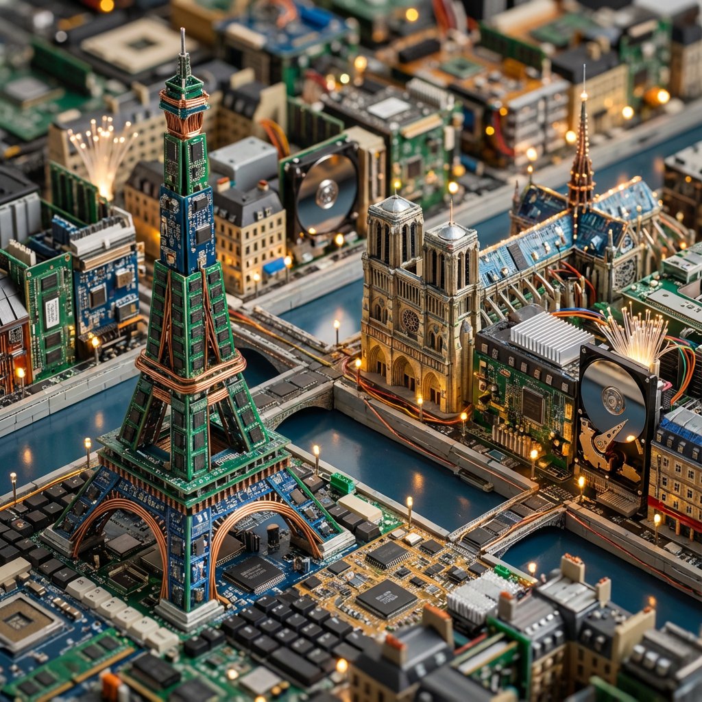 Miniature Cityscape Diorama from Custom Materials - view 1