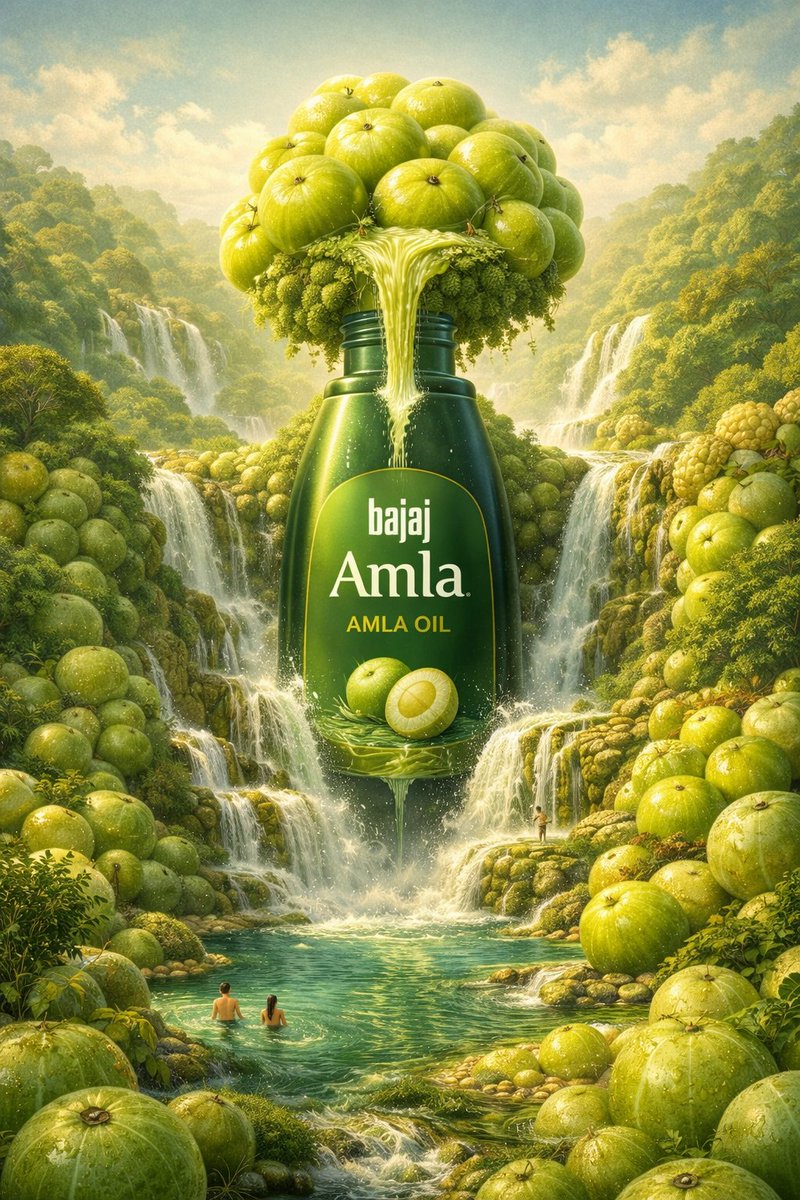 Surreal Commercial Illustration: Product in Ingredient Landscape thumbnail 2