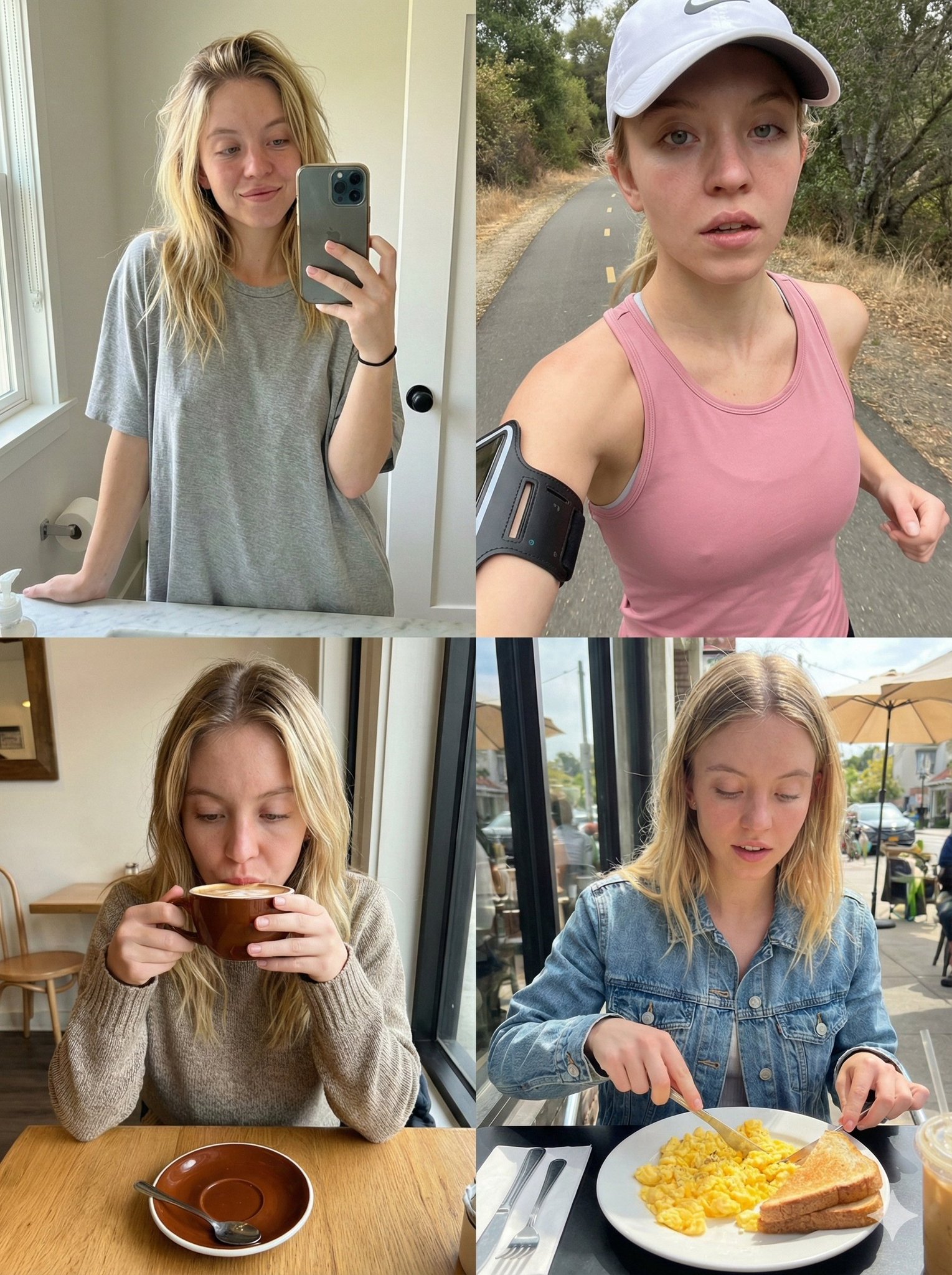 Sydney Sweeney: Candid Daily Life 4-Frame Grid - view 1