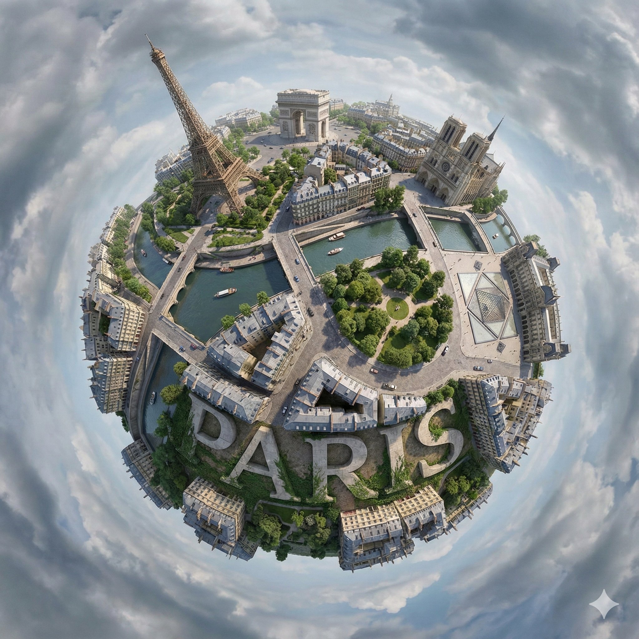 Hyperrealistic Surreal Spherical City Panorama thumbnail 2