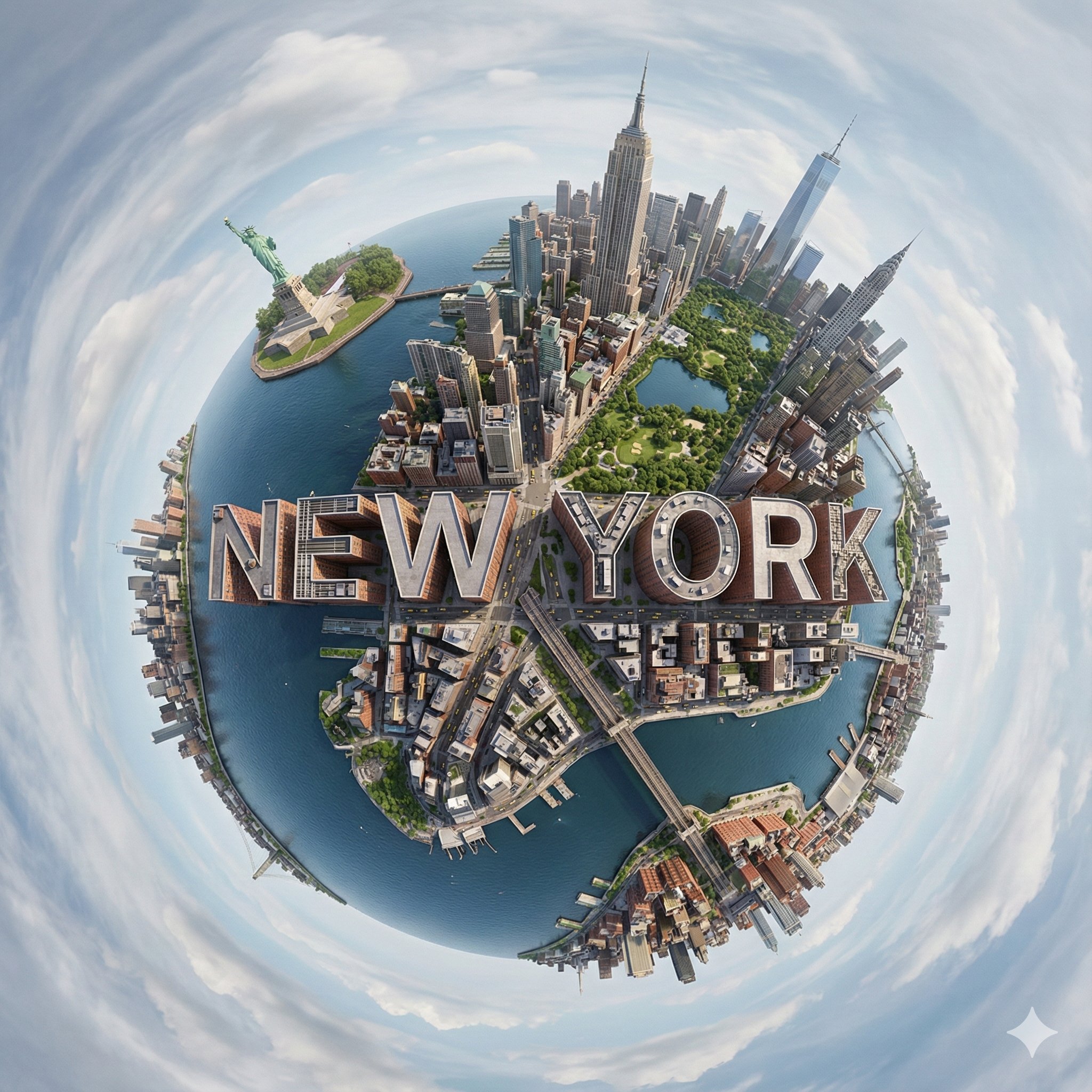 Hyperrealistic Surreal Spherical City Panorama thumbnail 3