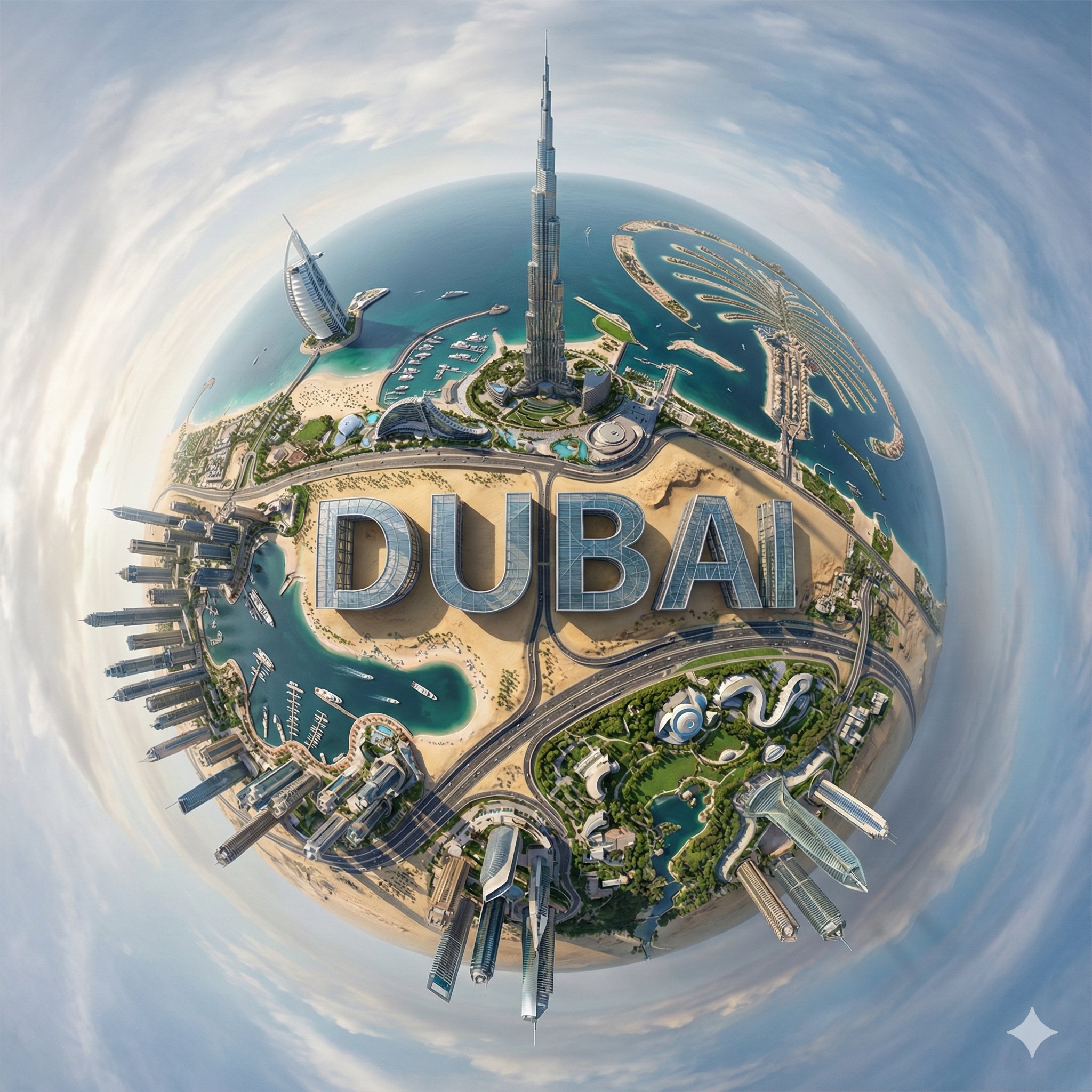 Hyperrealistic Surreal Spherical City Panorama thumbnail 4
