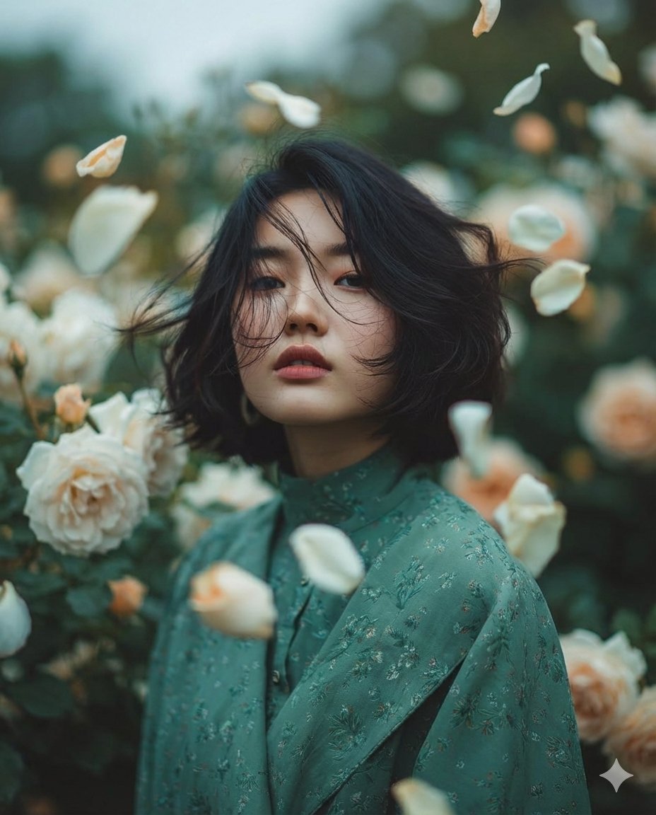 Ethereal Garden Portrait of a Melancholic Woman - view 1