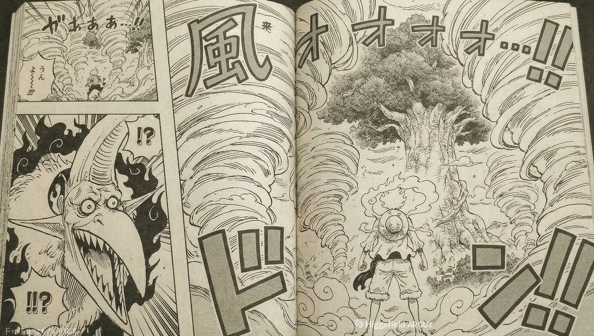 Luffy Fights Garling as Massive Tornadoes Appear - view 1