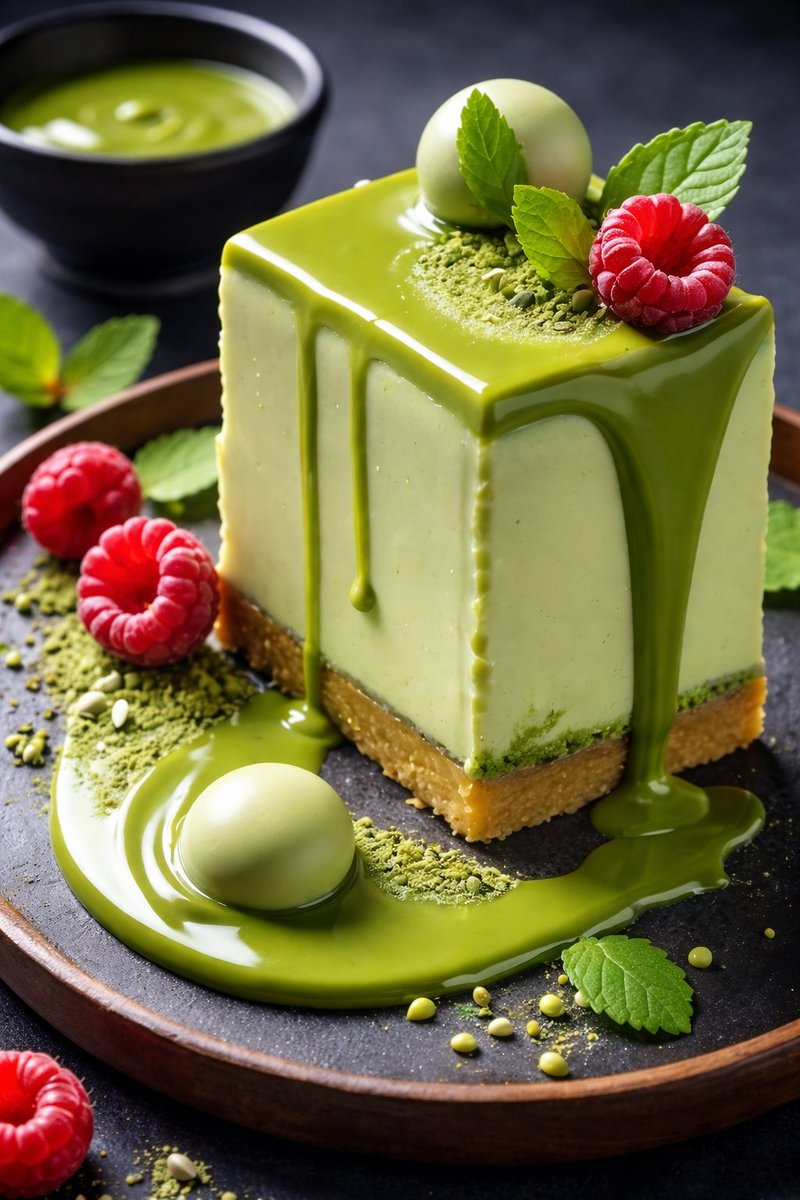 Hyper-realistic Dessert Photography: Matcha Cheesecake & Layered Cake thumbnail 4