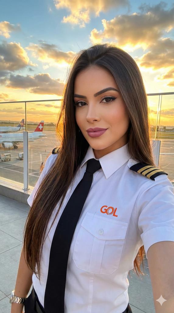 Pilot Ready for Takeoff Selfie at Sunset - view 1
