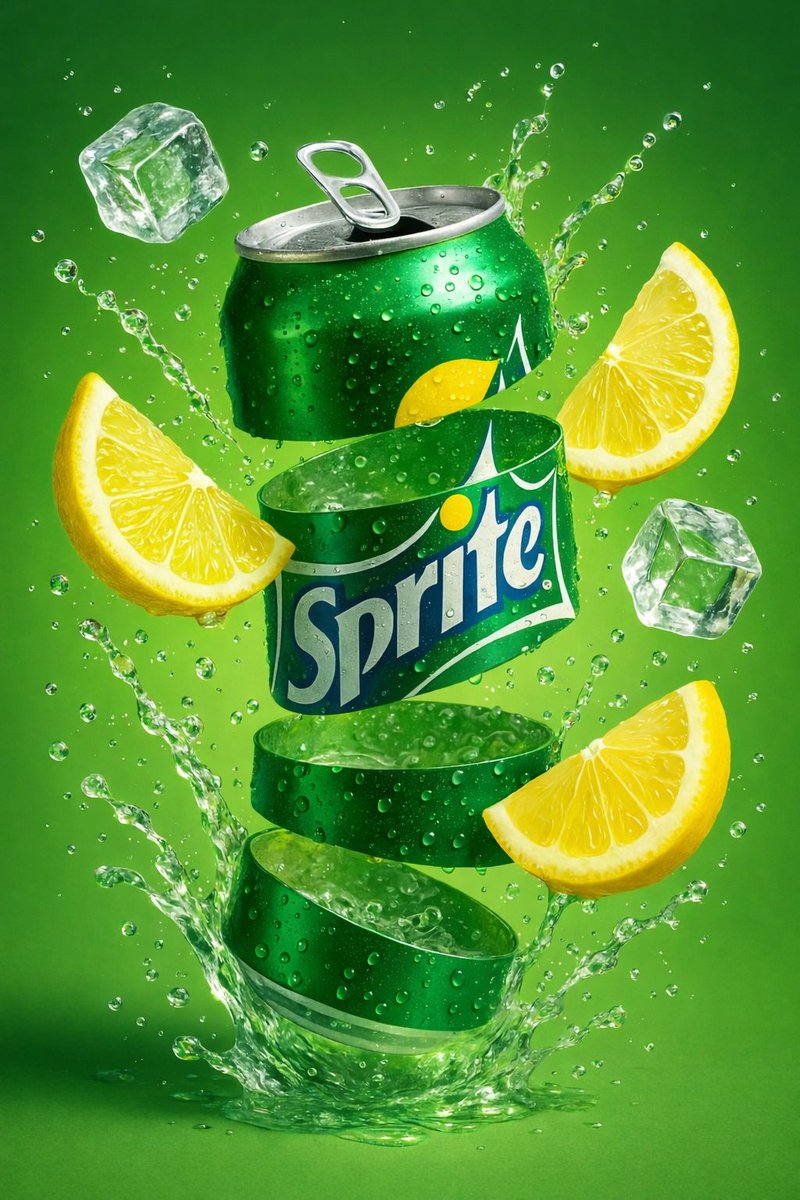 Hyper-realistic Carbonated Can with Splash and Fruit thumbnail 3
