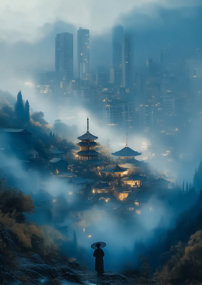 Ancient Rooftops and Glass Towers Coexist - view 1