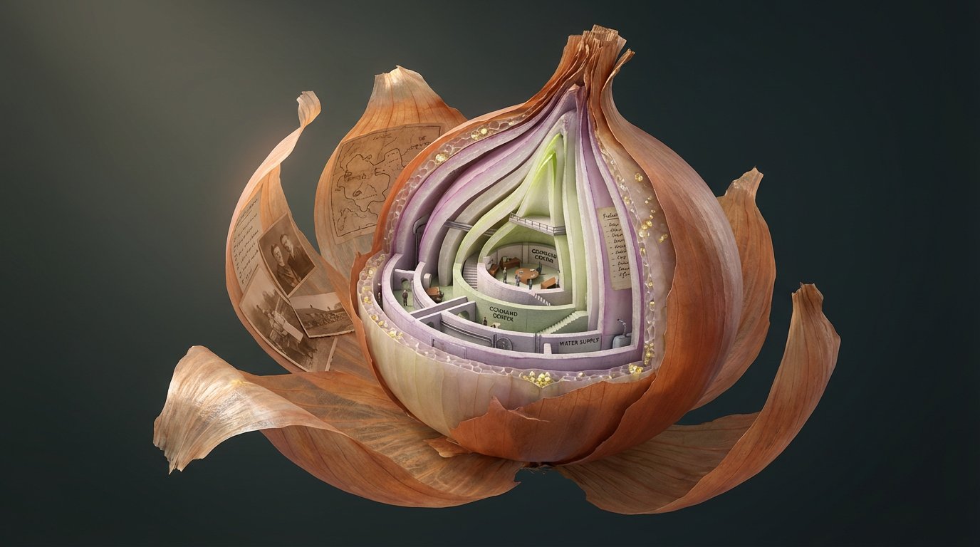 Peeled Object Revealing Inner World, Hyper-Detailed 3D Rendering thumbnail 3