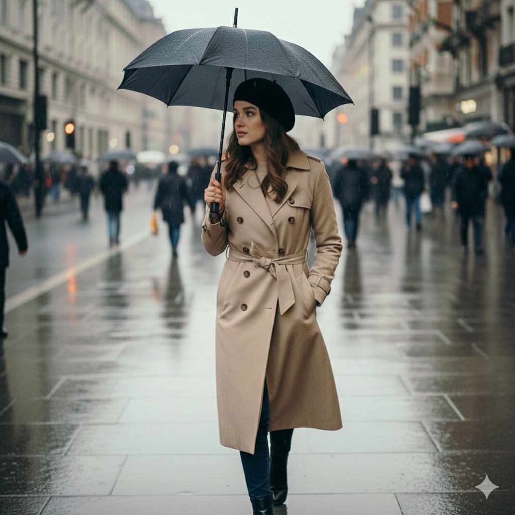 Cinematic Rainy Street Portrait with Shallow Depth of Field thumbnail 2