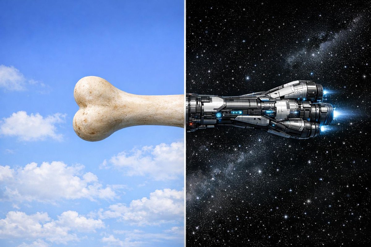 Organic Bone to Sci-Fi Spaceship Transition thumbnail 3