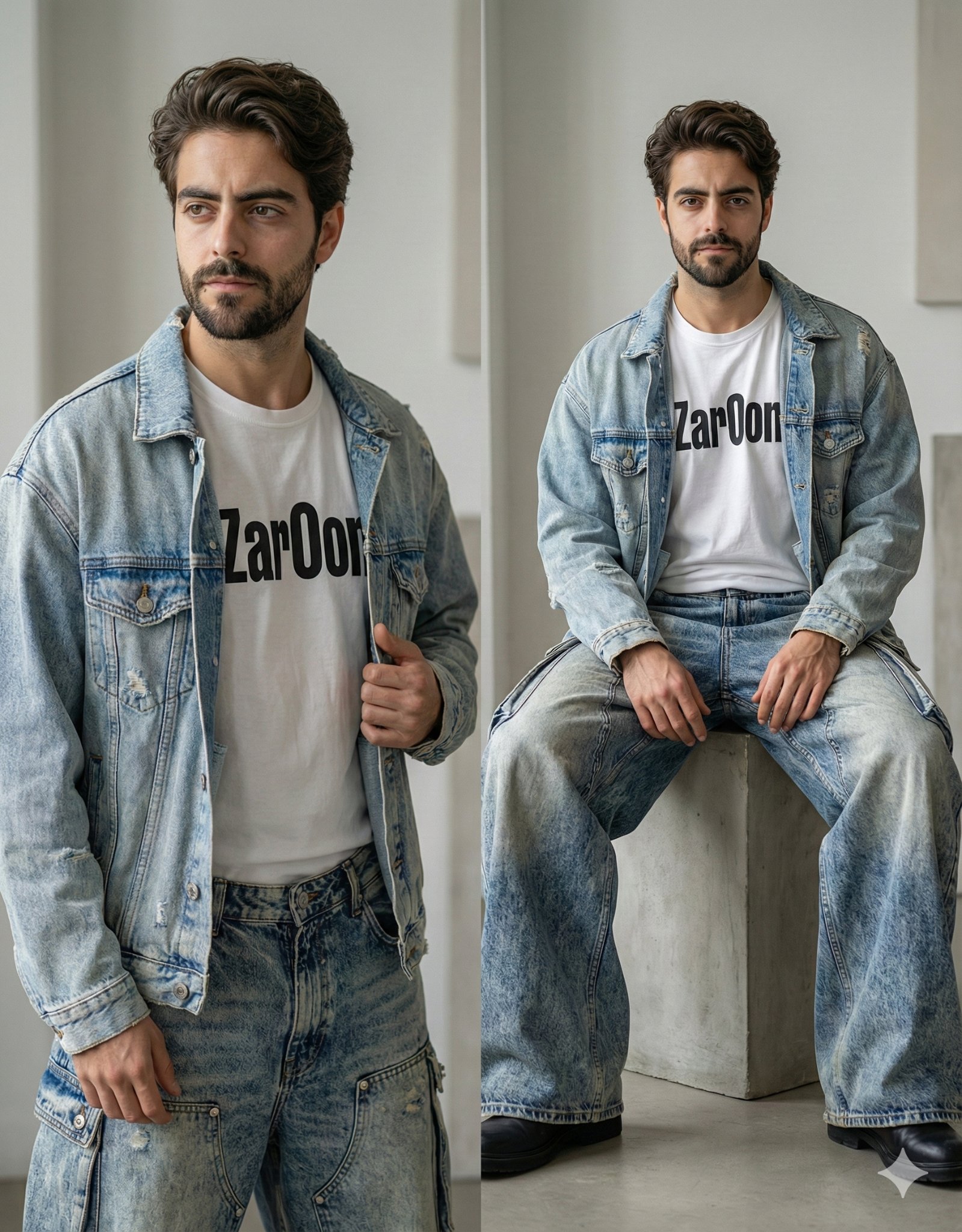 High-Fashion Streetwear Portrait with Y2K Avant-Garde Style thumbnail 2