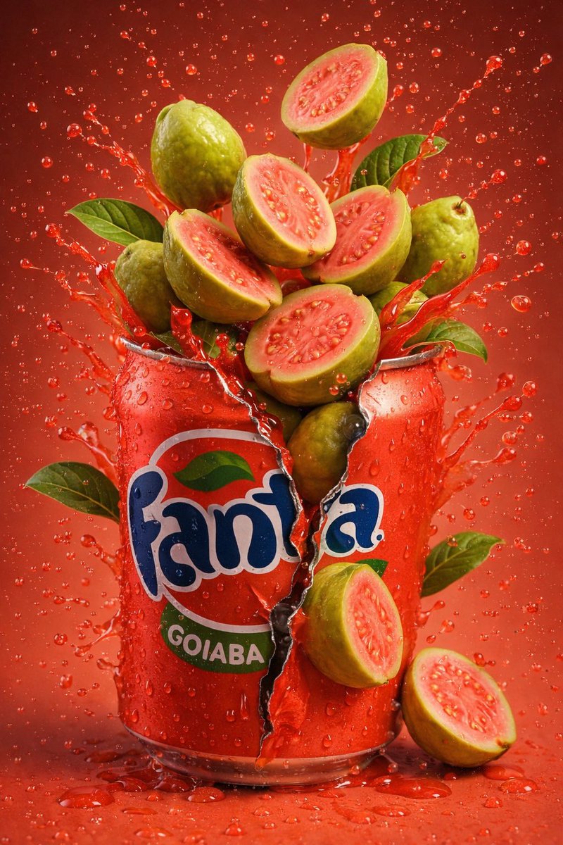 Hyper-Realistic Commercial Soda Can Product Photography with Fruit Splashes thumbnail 3