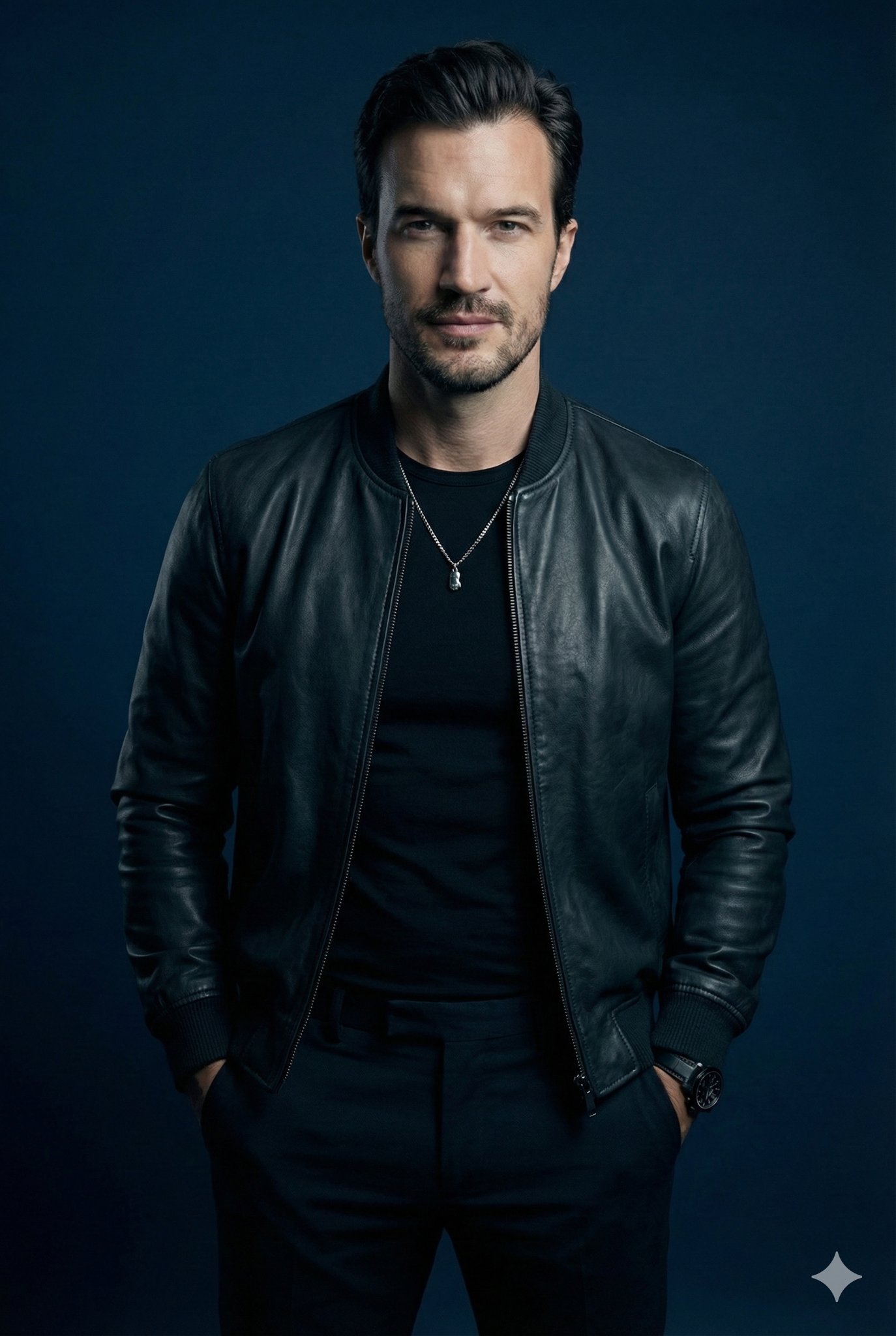 Cinematic Studio Portrait: Modern Streetwear Male - view 1
