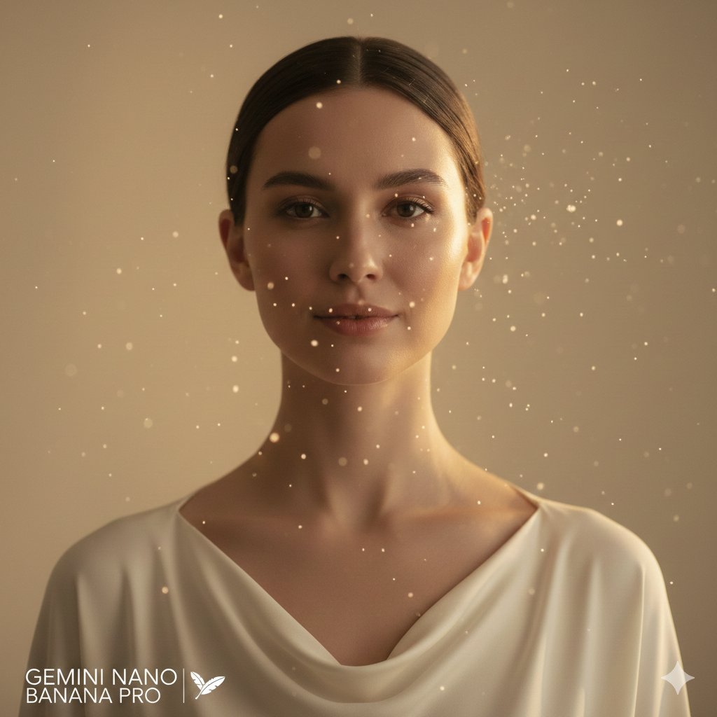 High-Fashion Portrait: Calm Eyes, Simple Elegance - view 1