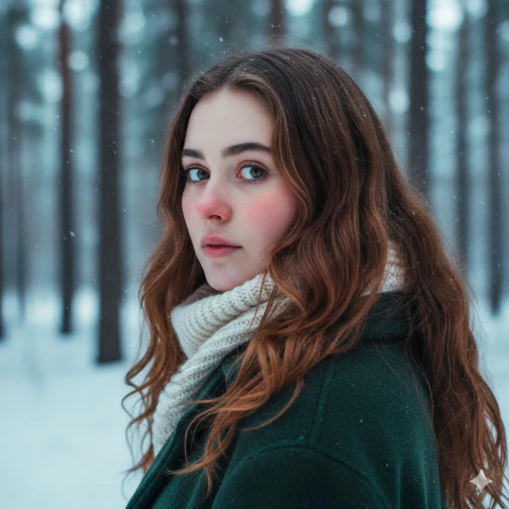 Cinematic Winter Forest Portrait - view 1
