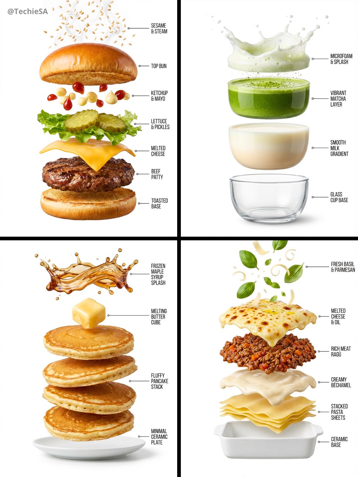 Hyper-Realistic Exploded Food Infographic - view 1