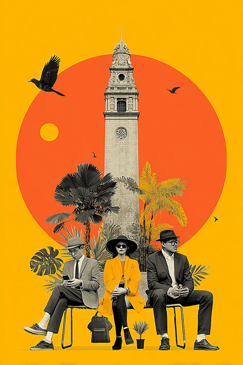 Tropical Surrealism with Bold Shapes and Cinematic Sun - view 1