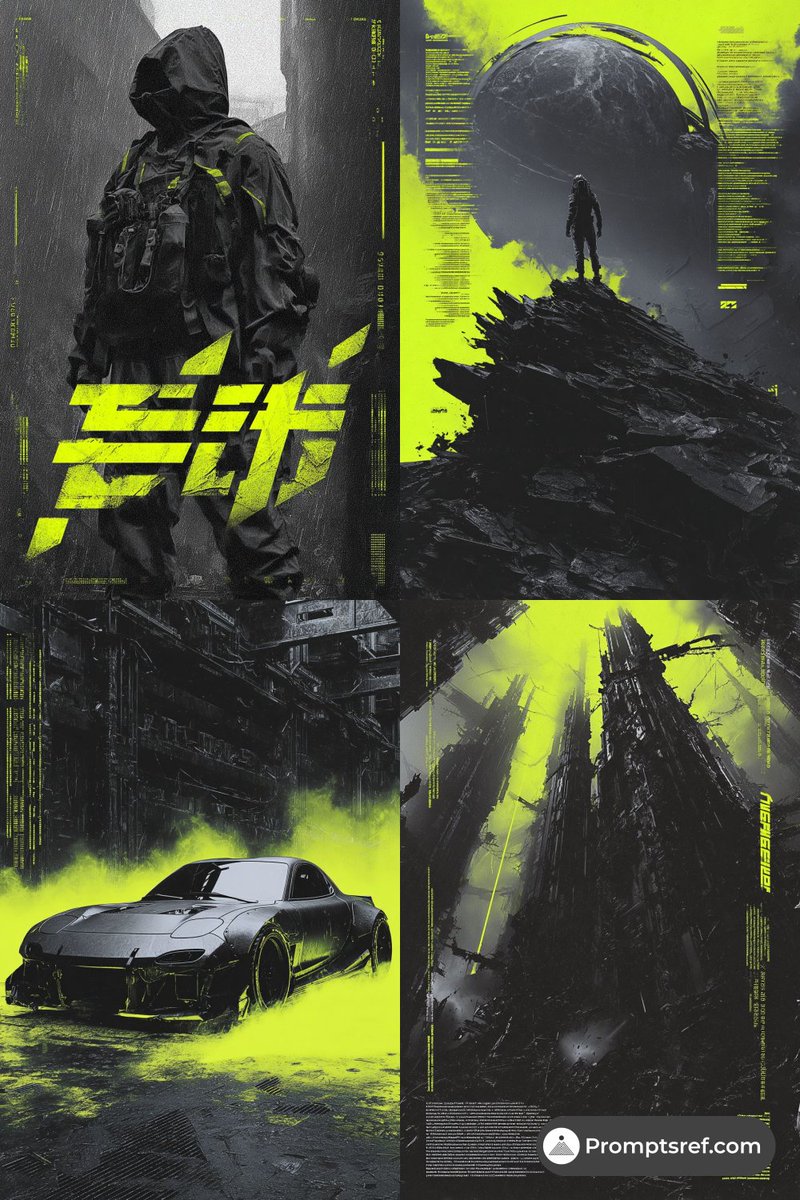 Acid Glitch Cyberpunk Style Reference - view 1