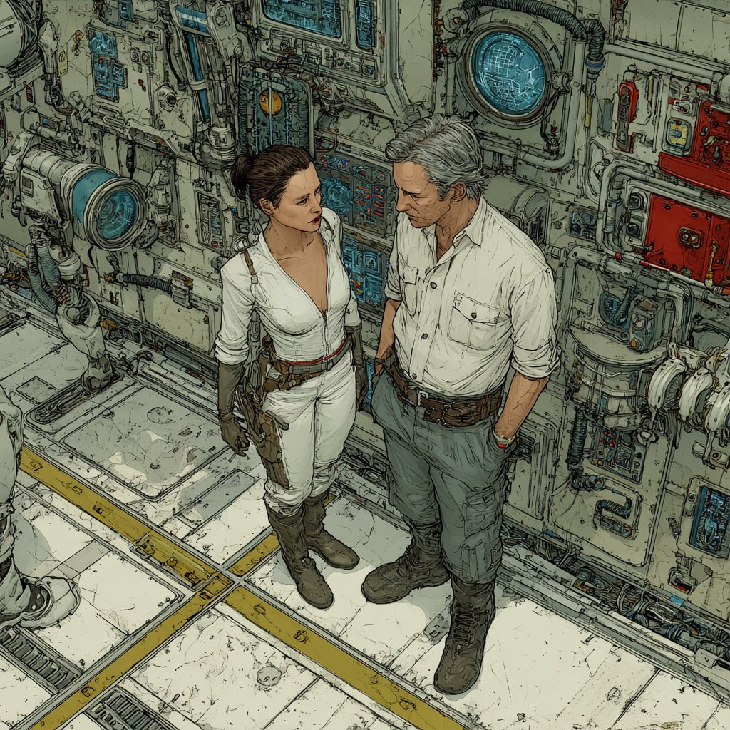 Retro-futuristic Sci-Fi Illustration with Industrial Design thumbnail 3