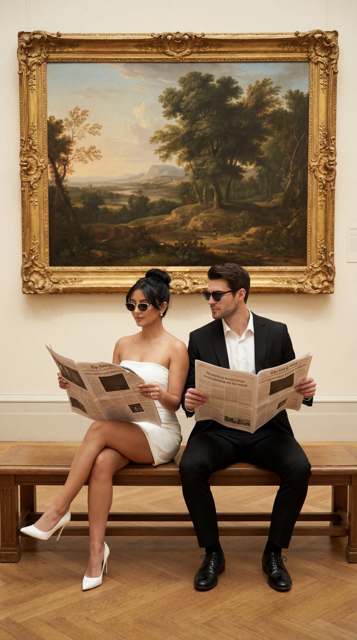 Luxury Museum Fashion Editorial Couple - view 1