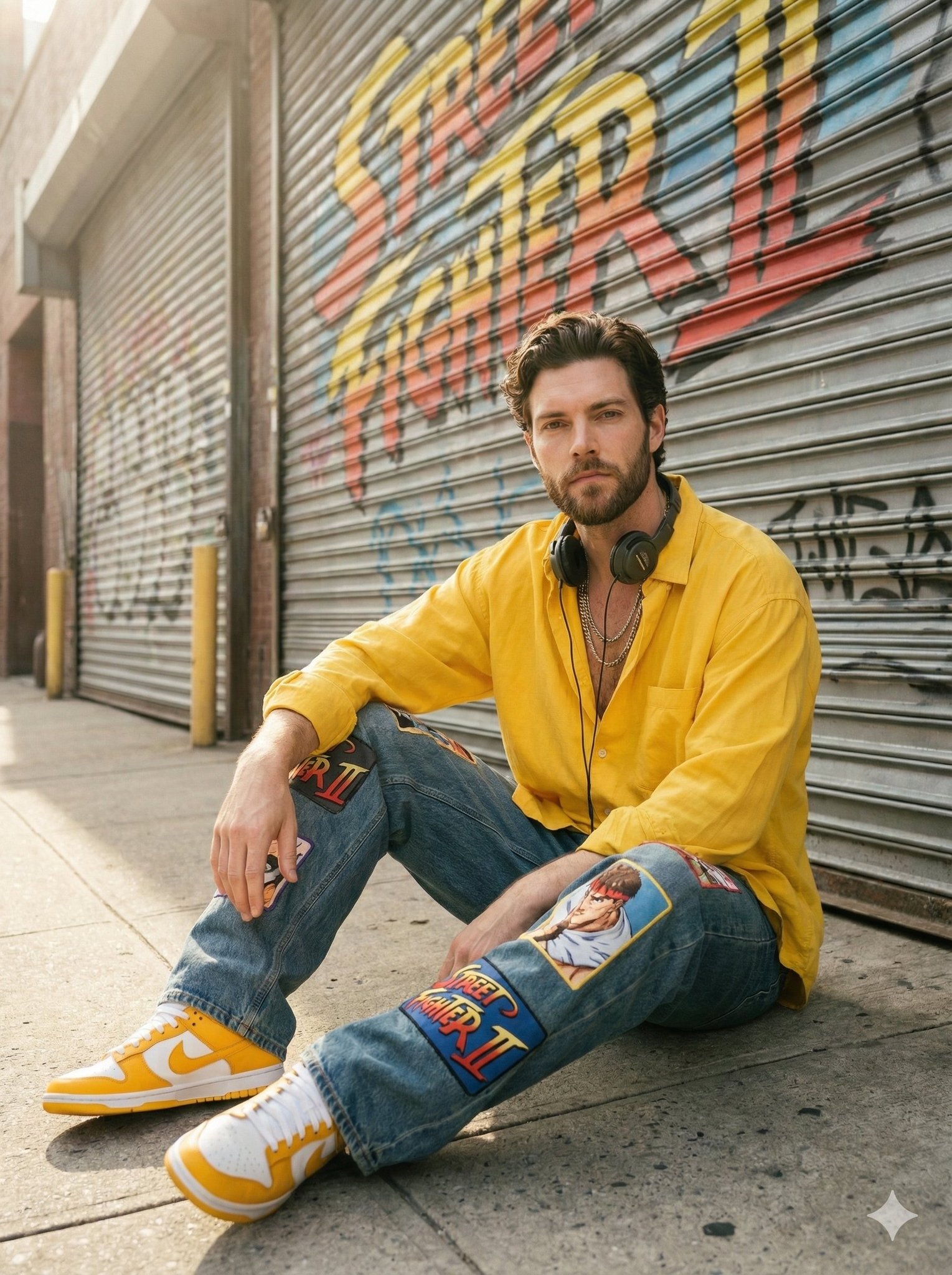 Sunlit Urban Streetwear Portrait - view 1